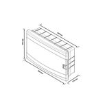 QUADRO DE DISJUNTOR. 16 MOD  ENCASTRAVEL