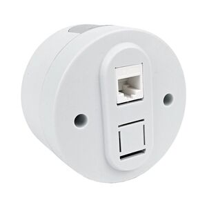 Tomada Cat6 Externo Branca