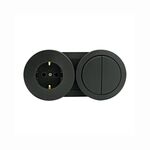 Tomada e Interruptor Duplo Estanque