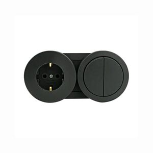 Tomada e Interruptor Duplo Estanque