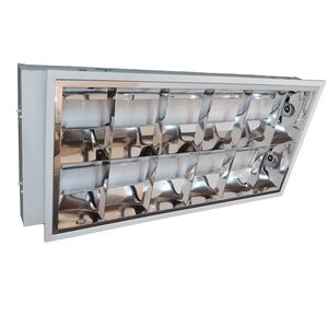 Armadura 2X18W Interior com Difusor de Alumínio