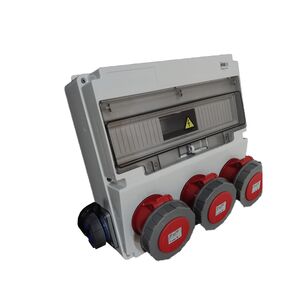 Caixa Distribuição de Tomadas 2(1/16A) + 3(5/32A) IP66 Sem Disjuntores BH4M63302020