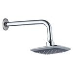 Chuveiro Quadrado Cromado 150mm T156 Tubo Flux
