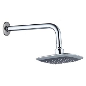 Chuveiro Quadrado Cromado 150mm T156 Tubo Flux
