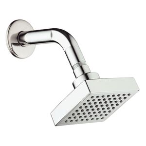 Chuveiro Quadrado Cromado 85x85mm 1A Tubo Flux