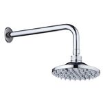 Chuveiro Redondo Cromado 200mm T108 Tubo Flux