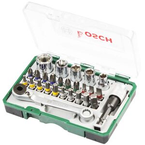 Conjunto de 27 Peças de Aparafusar com Roquete 2607017160