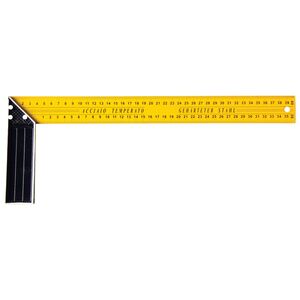 Esquadro Aluminio Folha Amarela 200mm Flux