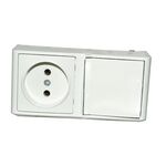 Interruptor + Tomada Branco VIKO VERA 90681086