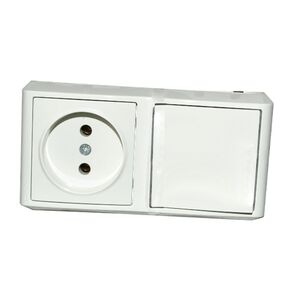 Interruptor + Tomada Branco VIKO VERA 90681086