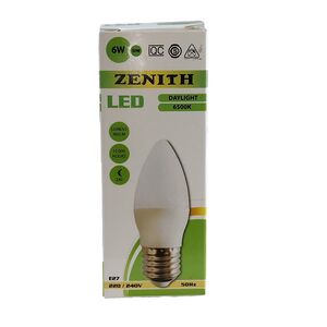 Lâmpada Led C37 6W 220V-240V E27 6500K