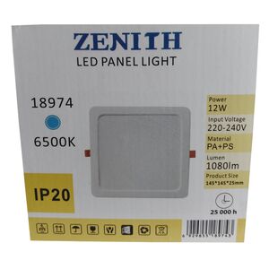 Painel Led Interior Quadrado Branco 12W 220V-240V 6500K