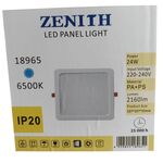 Painel Led Interior Quadrado Branco 24W 220V-240V 6500K
