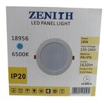 Painel Led Interior Redondo Branco 18W 220V-240V 6500K