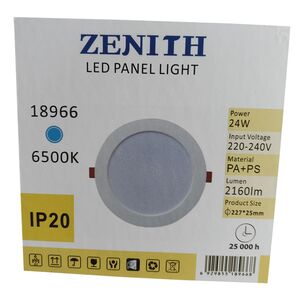 Painel Led Interior Redondo Branco 24W 220V-240V 6500K