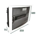 Quadro  12/14 Módulos Porta Opaca Branca ou Transparente Fumada   VS.1012 PT - 320X233X75