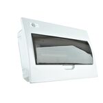 Quadro Plástico 18 Módulos Interior Branco com Porta Opaca LWDF 18