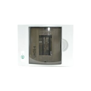 Quadro Plástico 6 Módulos Exterior Branco com Porta Opaca LWDS-6