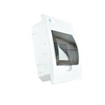 Quadro Plástico 6 Módulos Interior Branco com Porta Opaca LWDF 6