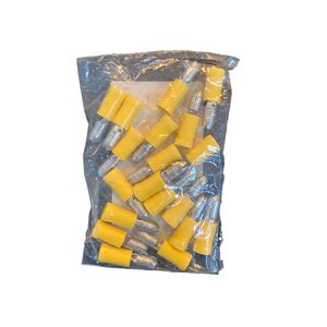 Terminal Cilíndrico Macho Amarelo 4-6 20 UN