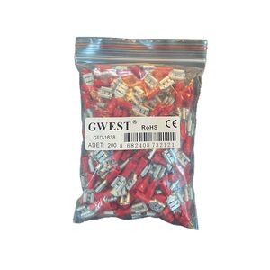Terminal Faston Fêmea Isolado Vermelho 6.3mm 20 UN