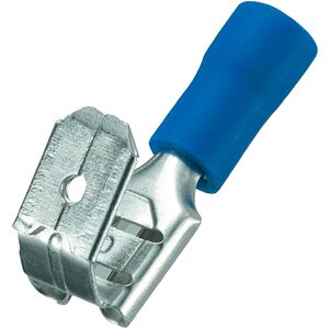 Terminal Faston Isolado Mixto Fêmea/Macho  Azul 6.3mm 20 UN