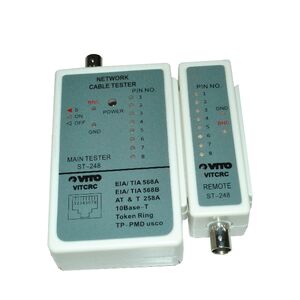 Testador de Cabos RJ45e Coaxial VITCRC
