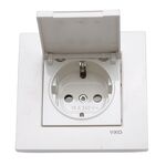 Tomada Shuko Branca com Tampa KARRE Ref. 90960012