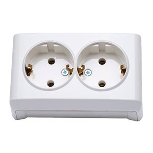 Tomada Shuko Dupla Branca VERA Ref. 90681056