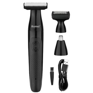 KEMEI | Máquina de barbear 3 em 1, prova d’agua
