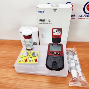 Analisador Hemoglobina URIT-12 | 10s | 13μl | 4-24 g/dL | 10un