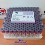 Tubo EDTA K2 4ml Tampa Lilás Vidro – Caixa 100un – Hemograma – CE IVD