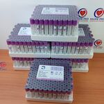 Tubo EDTA K2 4ml Tampa Lilás Vidro – Caixa 100un – Hemograma – CE IVD
