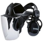 Capacete Uvex Pheos Faceguard - Preto c/ Viseira e Abafador