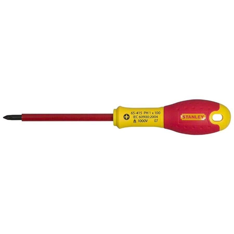 Chave Ponta Phillips 1000V Stanley FatMax-1x100mm (Blister)