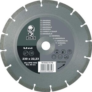 Disco Diamantado Atlas 230x22,23 Segmentado