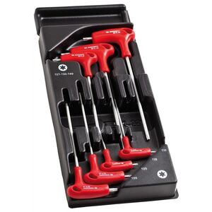 Jogo 7 Chaves Macho Torx c/ Pega em T Facom