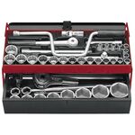 Jogo Chave Caixa Mista (1/2"- 3/4") Facom - 40 Peças