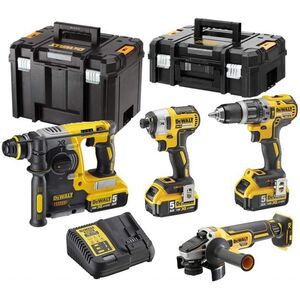 Kit de Ferramenta Eléctrica DeWalt(DCD796+DCH273+DCG405+DCF