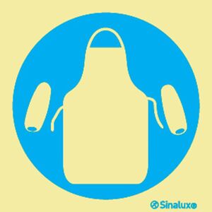 Sinalux FL/1F - Obrigatório Usar Avental e Manguitos