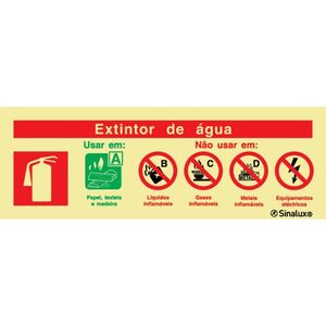 Sinalux FL/1F - Pictog.+ Inf.de Uso Extint.Água