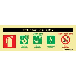Sinalux FL/1F - Pictog.+ Inf.de Uso Extint.CO2