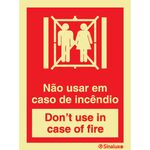 Sinalux FL/1F - Pictog.+ Não Usar Caso Incêndio (I)