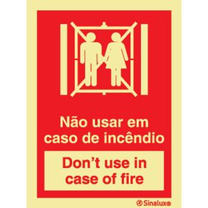 Sinalux FL/1F - Pictog.+ Não Usar Caso Incêndio (I)