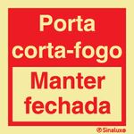 Sinalux FL/1F - Pictog. Porta Corta-Fogo Manter Fechada