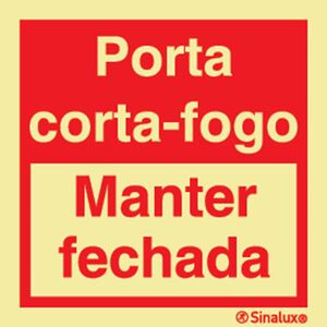 Sinalux FL/1F - Pictog. Porta Corta-Fogo Manter Fechada