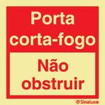 Sinalux FL/1F - Pictog. Porta Corta-Fogo Não Obstruir