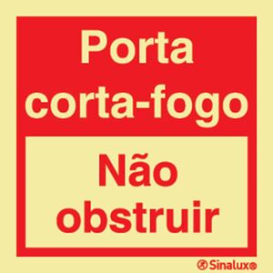 Sinalux FL/1F - Pictog. Porta Corta-Fogo Não Obstruir