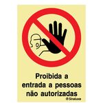 Sinalux FL/1F - Pictog.+ Proibida Entr Pess. não Autori
