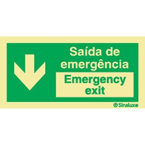 Sinalux FL/1F - Saída de Emergência p/ Baixo